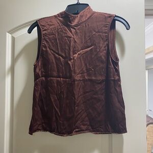 Rails Chocolate Brown Sleeveless Blouse